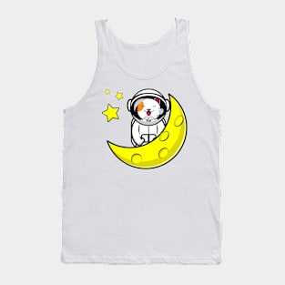 Cute cat astronot cartoon Tank Top